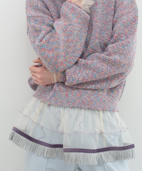 りぽち スカート つけ襟 ヘッドドレス PoI つけ襟 付け襟 「POI」Tulle collar skirt 4way チュール付け襟