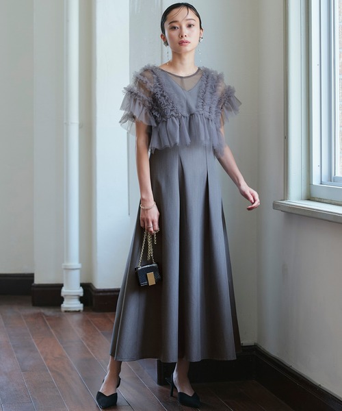 RUIRUE BOUTIQUE（ルイルエブティック） コンビワンピース LL グレー