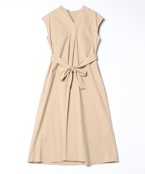 最終大サービス‼️ 新品 LOUNIE オフベージュ色 ノースリーブワンピース NANO universe（ナノ・ユニバース） ノースリーブワンピース FREE