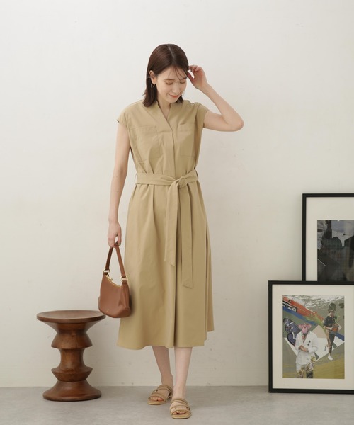 NANO universe（ナノ・ユニバース） ノースリーブワンピース FREE