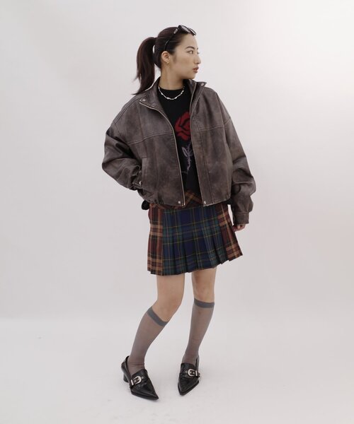 「WHO'S WHO gallery」 「BLESSYOUALL」長袖ニット MEDIUM パープル レディース_画像3