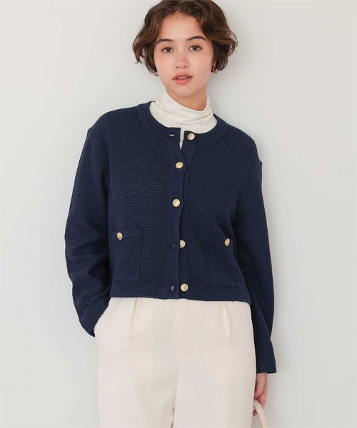 titivate（ティティベイト） カーディガン サマーツイードニット