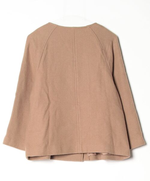 「mimi&roger」 ノーカラージャケット 38 ブラウン レディース_画像2