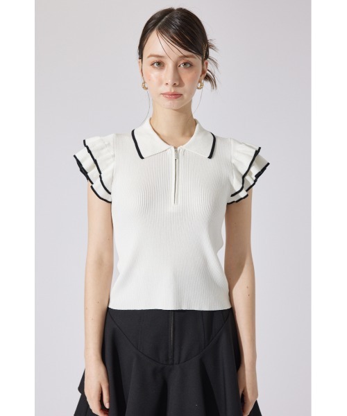 「rienda」 ノースリーブニット FREE ホワイト レディース_画像7