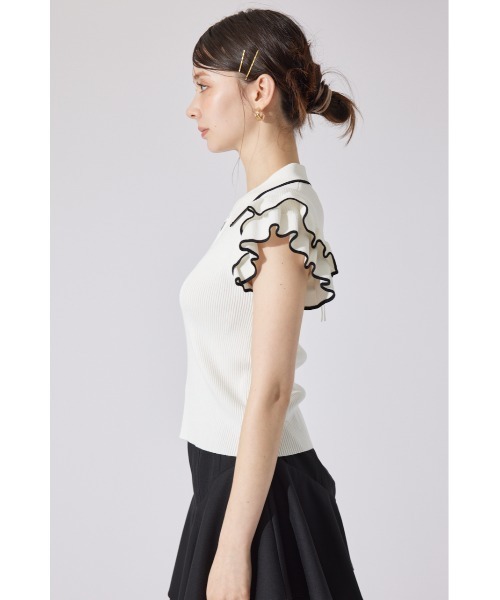 「rienda」 ノースリーブニット FREE ホワイト レディース_画像8