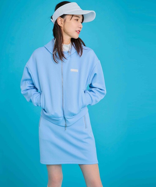 JUN&ROPE'（ジュンアンドロペ） パーカー ロゴキルト風ジャガード