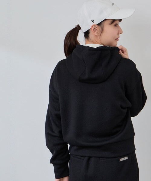 JUN&ROPE'（ジュンアンドロペ） パーカー ロゴキルト風ジャガード