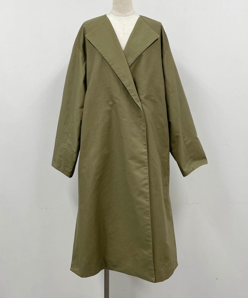 「PICCIN」 コート M カーキ レディース_画像4