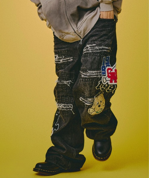 GALFY（ガルフィー） ジーンズ GALFY-ワッペンだらけデニム メンズ