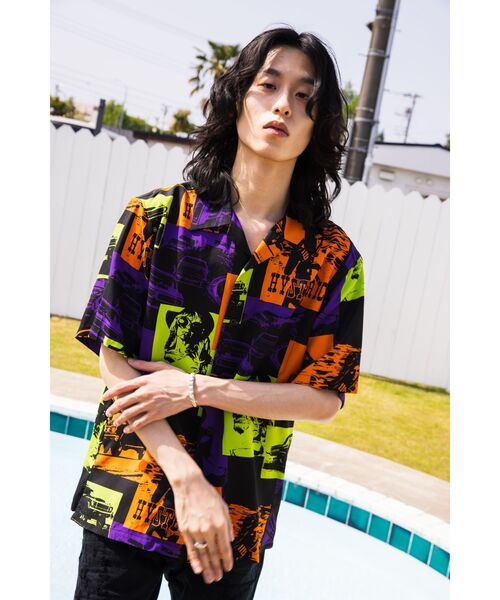 「HYSTERIC GLAMOUR」 半袖シャツ X-LARGE オレンジ メンズの画像
