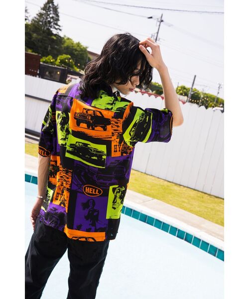 「HYSTERIC GLAMOUR」 半袖シャツ X-LARGE オレンジ メンズの画像