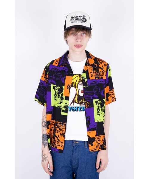 「HYSTERIC GLAMOUR」 半袖シャツ X-LARGE オレンジ メンズの画像