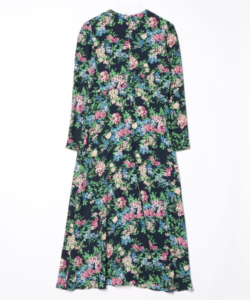 IENA（イエナ） 花柄長袖ワンピース FREE ネイビー レディース