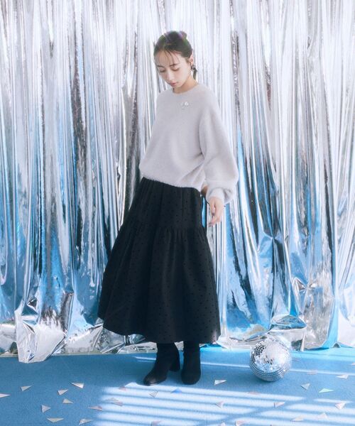 シャーリングティアードスカート フリーズ マート FREE'S MART アシメシャーリングティアードスカート