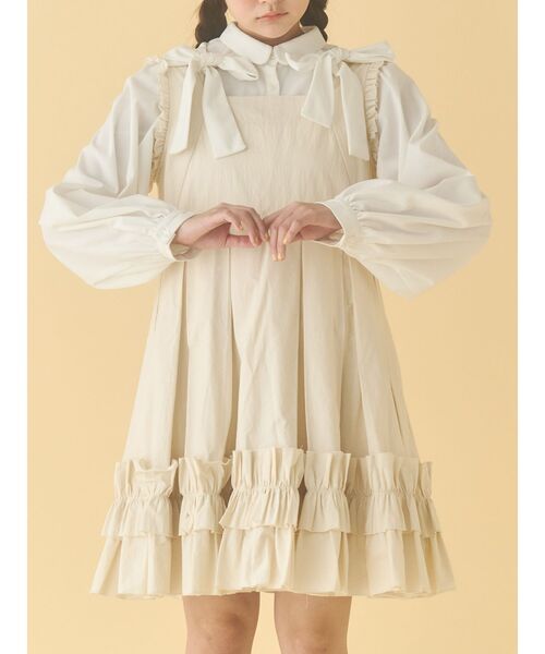 merry jenny（メリージェニー） ブラウス シャツ double ribbon blouse