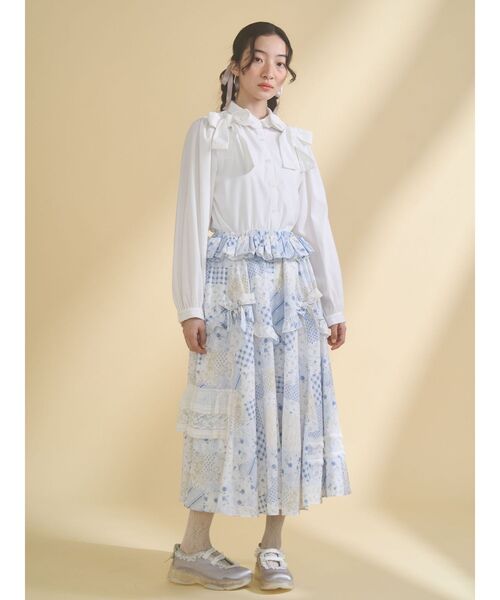merry jenny（メリージェニー） ブラウス シャツ double ribbon blouse