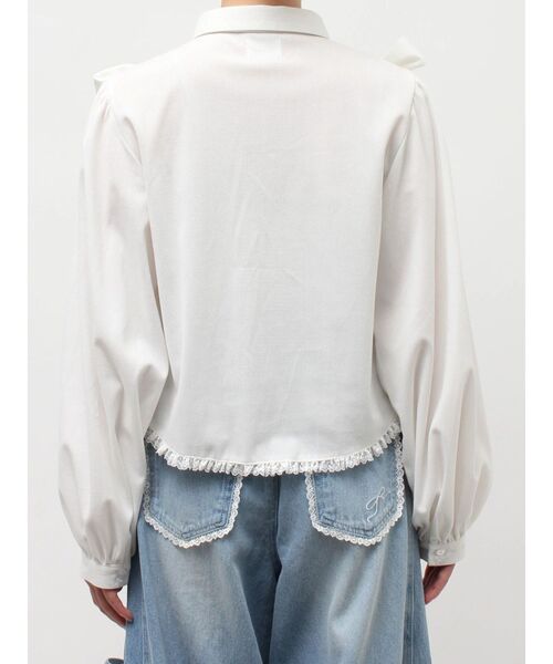 merry jenny（メリージェニー） ブラウス シャツ double ribbon blouse