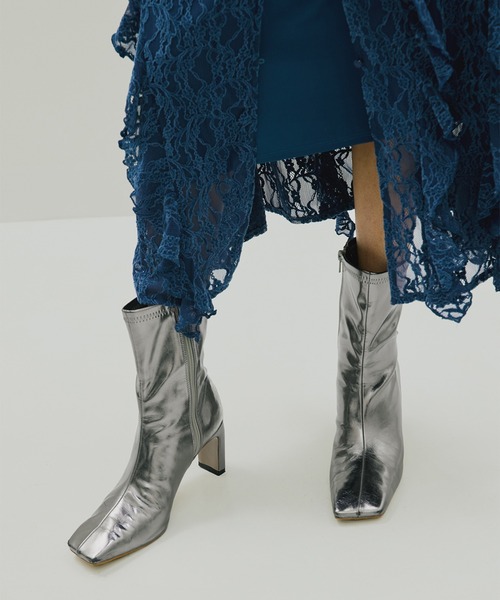 Ameri(アメリ) ショート ブーツ UND SQUARE TOE SHORT BOOTS Ameri(アメリ) ショート ブーツ UND SQUARE TOE SHORT BOOTS