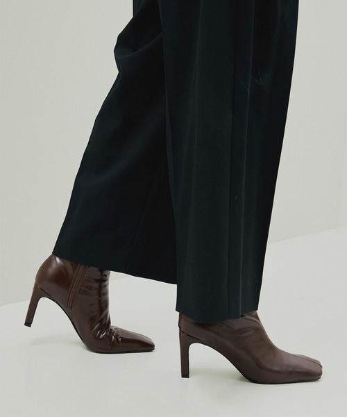 Ameri(アメリ) ショート ブーツ UND SQUARE TOE SHORT BOOTS Ameri(アメリ) ショート ブーツ UND SQUARE TOE SHORT BOOTS