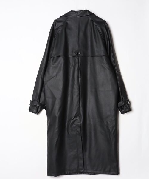 「SHARVA」 トレンチコート LARGE ブラック メンズ_画像2