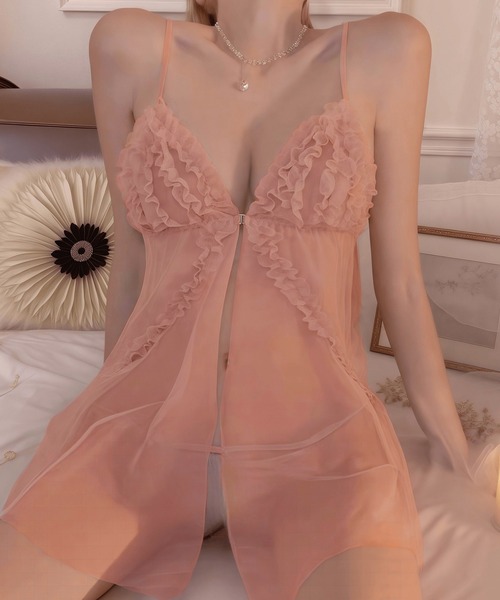 ブラジャー ショーツセット フリル シアー ベビードール ナイトウエア culu543 | c.u.l | 12