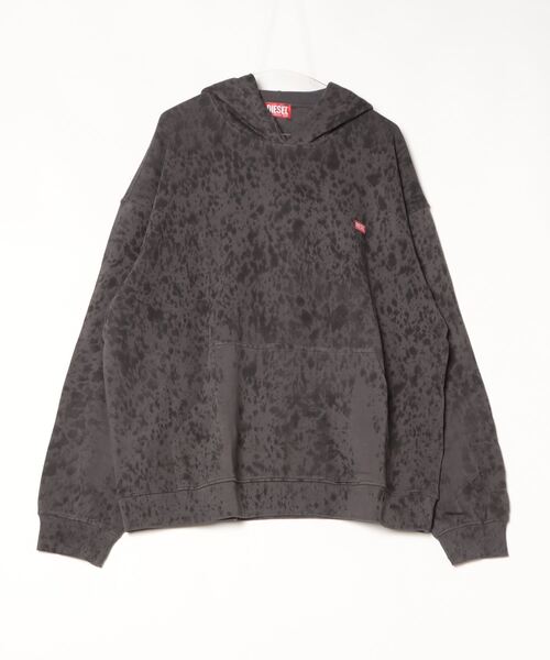 Diesel パーカー タグ付き完全未使用　ブラックグレー　ダメージ加工 DIESEL（ディーゼル） プルオーバーパーカー X-SMALL ブラック メンズ