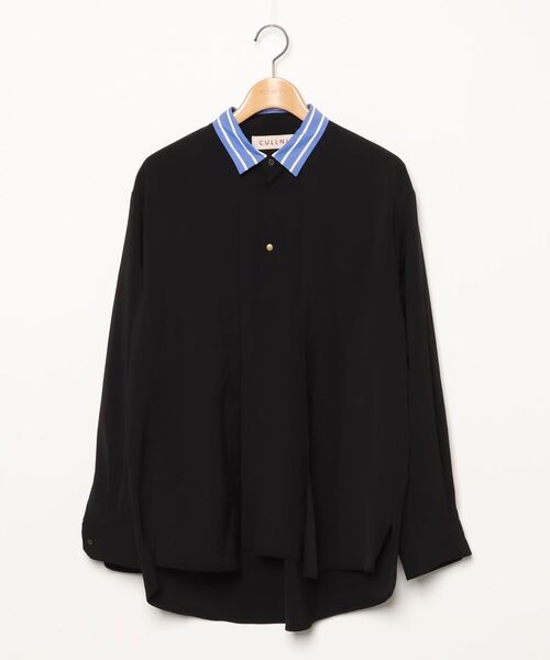 CULLNI 黒 ボタン付きシャツ　サイズ2 CULLNI（クルニ） 長袖シャツ 2 ブラック メンズ : ZOZOTOWN Yahoo!店