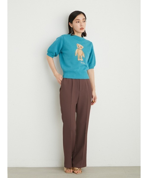 「LILY BROWN」 半袖ニット ONE SIZE シルバー レディース_画像2