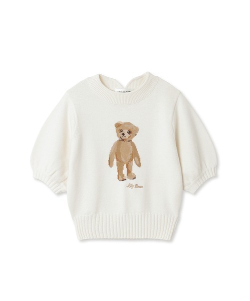 「LILY BROWN」 半袖ニット ONE SIZE シルバー レディース_画像4