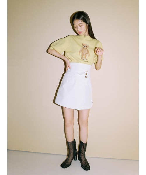 「LILY BROWN」 半袖ニット ONE SIZE シルバー レディース_画像7