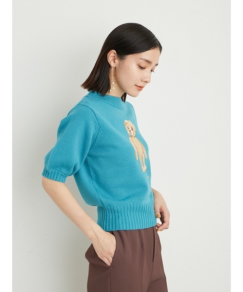 「LILY BROWN」 半袖ニット ONE SIZE シルバー レディース_画像9
