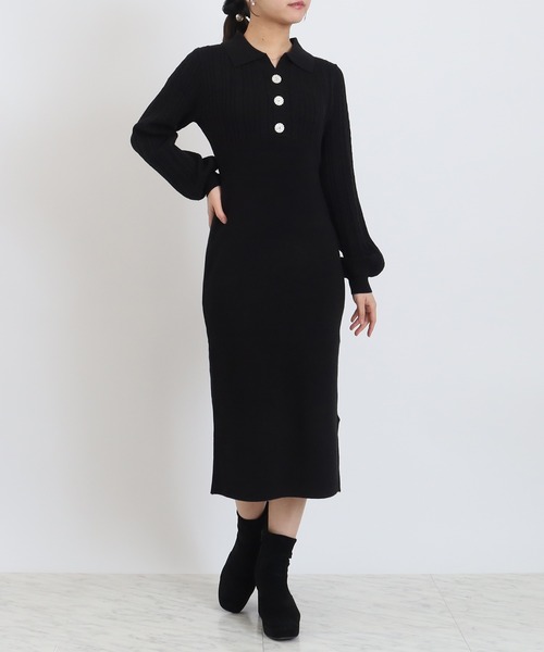 ASTORIA ODIER（アストリアオディール） ワンピース ケーブル切替ポロ