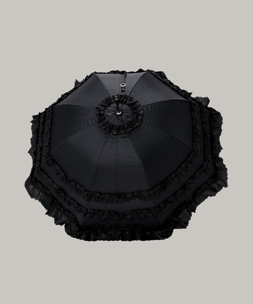 MAISON SELECT 傘 11D21-TJ フリル 日傘 ロリィタ ガーリー 長傘