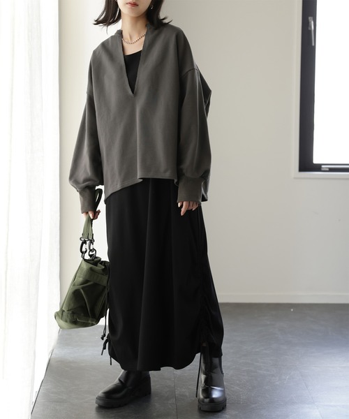 「HUG.U」 スウェットカットソー FREE ブラック レディース_画像9