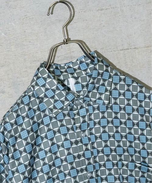 「JOHN'S CLOSET」 半袖シャツ MEDIUM カーキ メンズ_画像4