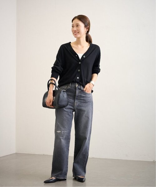 【新品タグ付き】フレームワーク 2way ニット プルオーバー カーディガン FRAMeWORK（フレームワーク） ニットカーディガン FREE ブラック