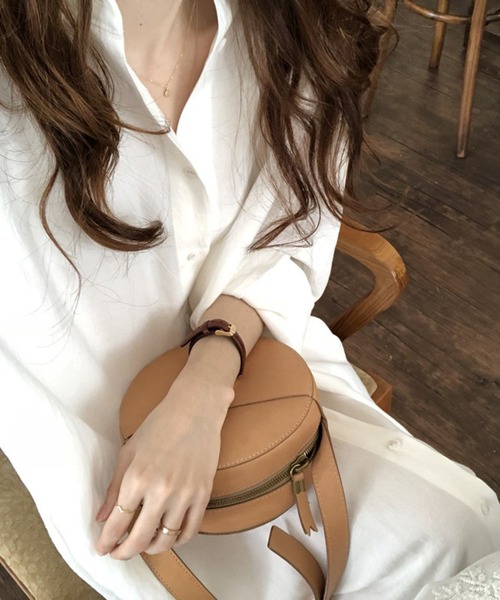 「VIBGYOR」 シャツワンピース FREE ホワイト レディース_画像3