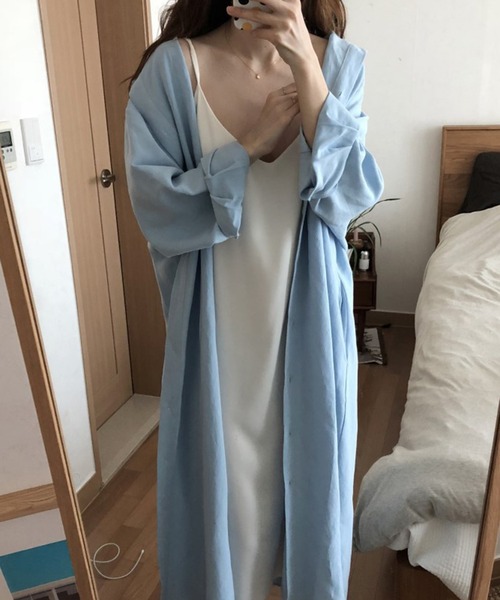 「VIBGYOR」 シャツワンピース FREE ホワイト レディース_画像9