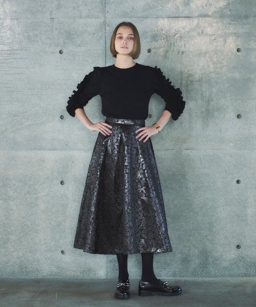 「ELFRANK」 長袖ニット FREE パープル レディース_画像9