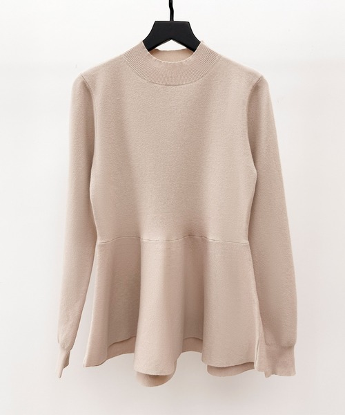 「SAISON DE PAPILLON」 長袖ニット L ベージュ レディース_画像2