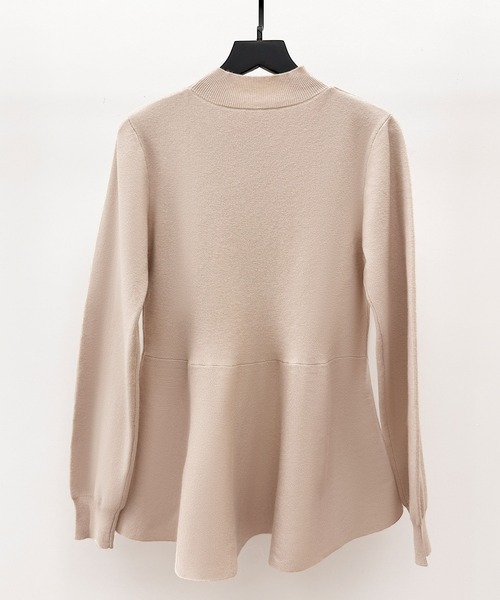 「SAISON DE PAPILLON」 長袖ニット L ベージュ レディース_画像3