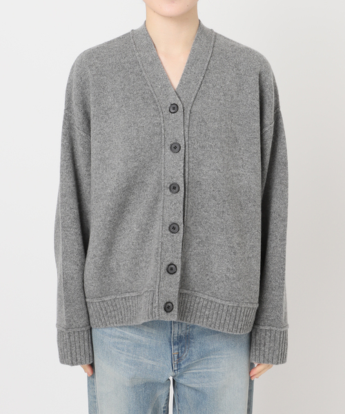 FRAMeWORK クルーネックカーディガンセーター FRAMeWORK（フレームワーク） カーディガン 「手洗い可」フォルム