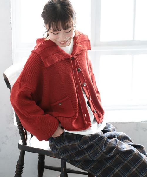 soulberry（ソウルベリー） カーディガン 赤レンガのカーディガン