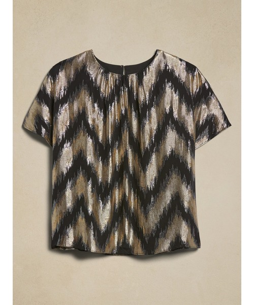 「BANANA REPUBLIC FACTORY STORE」 半袖ブラウス S ブラック系その他 レディース_画像3