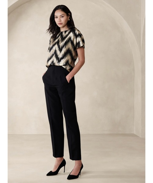 「BANANA REPUBLIC FACTORY STORE」 半袖ブラウス S ブラック系その他 レディース_画像5