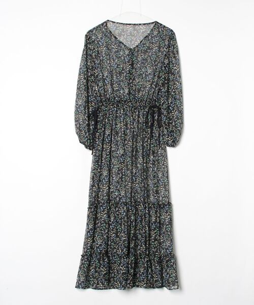 ネイビー 長袖 ワンピース　アナイ 38　セレモニー ネイビー 長袖 ワンピース アナイ 38 セレモニー - メルカリ