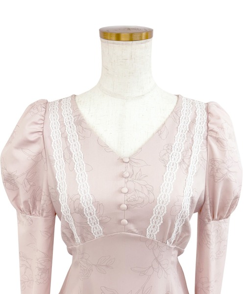 Rose Muse（ロゼミューズ） ワンピース Peony flower print dress