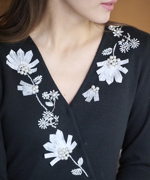 チェスティ♡大人気 完売品 リーフ刺繍ニットワンピース 美品