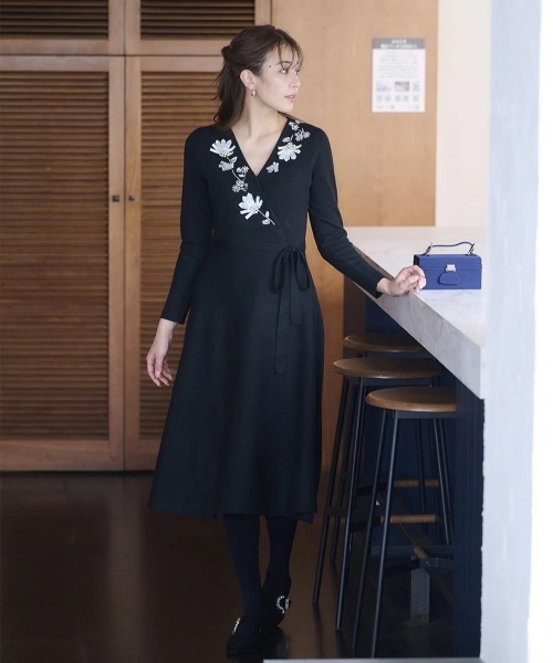 Chesty（チェスティ） ワンピース ノーブルカシュクールニット