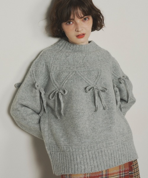 「Unitage」 長袖ニット FREE グレー レディース_画像9